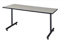 Regency Kobe 72 x 30 in. Steel T-Base Training Seminar Table- Maple