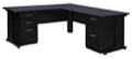 Fusion 66" Double Pedestal L-Desk with 42" Return - Grey