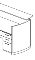 Medina Reception Desk - B/B/F Pedestal