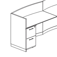 Medina Reception Desk - F/F Pedestal