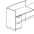 Medina Reception Desk - F/F Pedestal