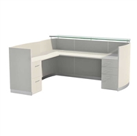 Medina Reception Station with Return, B/B/F & F/F Pedestals