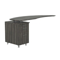 Medina 63" Left Curved Desk Return, P/B/F Pedestal