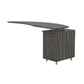 Medina 63" Right Curved Desk Return, P/B/F Pedestal