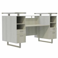 Mirella Reception Desk with Glass Countertop