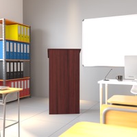 Mysta - Floor Lectern - Mahogany