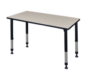 Kee 42" x 30" Height Adjustable Classroom Table  - Maple