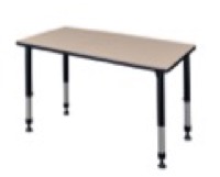 Kee 48" x 24" Height Adjustable Classroom Table  - Beige