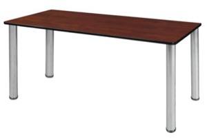Kee 60" x 24" Slim Table  - Cherry/ Chrome