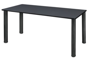 Kee 60" x 24" Slim Table  - Grey/ Black