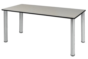 Kee 60" x 24" Slim Table  - Maple/ Chrome