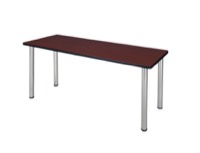 Regency Kee 60 x 24 in. Training Seminar Table- Mahogany Top, Chrome Legs