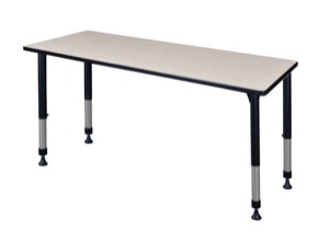 Kee 60" x 24" Height Adjustable Classroom Table  - Maple
