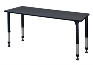 Kee 60" x 30" Height Adjustable Classroom Table  - Grey