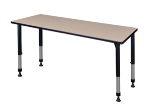 Kee 66" x 24" Height Adjustable Classroom Table  - Beige