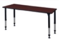 Regency Kee 66 x 30 in. Height Adjustable Classroom Activity Table- Mahogany