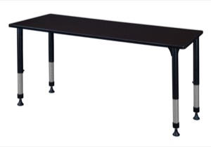 Kee 66" x 30" Height Adjustable Classroom Table  - Mocha Walnut
