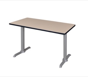 Via 42" x 24" Training Table - Beige/Grey