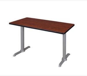 Via 42" x 24" Training Table - Cherry/Grey