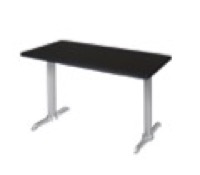 Via 48" x 24" Training Table - Mocha Walnut/Chrome