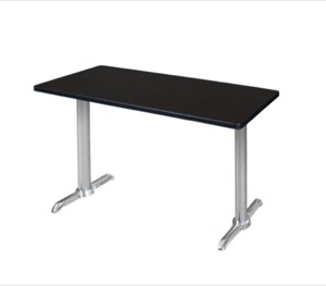 Via 48" x 24" Training Table - Mocha Walnut/Chrome