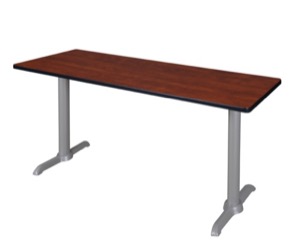 Via 60" x 24" Training Table - Cherry/Grey