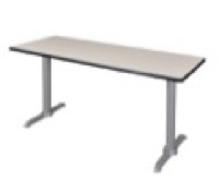 Via 60" x 24" Training Table - Maple/Grey
