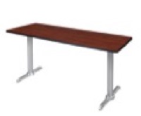 Via 72" x 24" Training Table - Cherry/Chrome