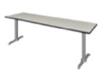 Via 84" x 24" Training Table - Maple/Grey