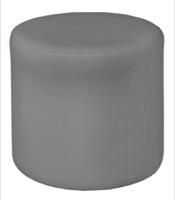 Regency Logan Round Stool Ottoman- Grey