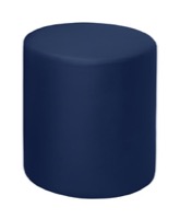 Regency Logan Round Stool Ottoman- Naval Blue