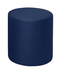 Logan Round Ottoman - Naval Blue