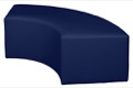 Aurora Curved Ottoman - Naval Blue