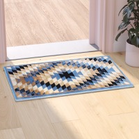 Teagan Collection - Arrowhead Motif 2' x 3' Southwestern Area Rug - Blue