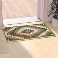 Teagan Collection - Arrowhead Motif 2' x 3' Southwestern Area Rug - Green