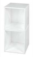 Niche Cubo Storage Set  - 2 Cubes - White Wood Grain