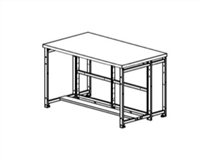 Mayline Techworks Storage Center - 63"W x 36"D x 36"H - High Pressure Laminate Surface