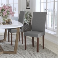 Greenwich Series - Mid-Century Style Parsons Chair - Light Gray Fabric