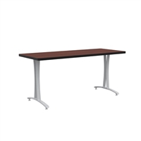 Rumba 60x24" Fixed Base Table T-Leg Glide