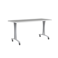 Rumba 72x24" Fixed Base Table T-Leg Caster