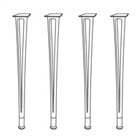 BASE RUMBA FIXED LEG GLIDE BL
