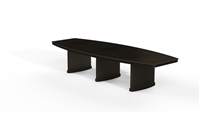 Sorrento Conference Table - 12' Boat Shape - Espresso Finish