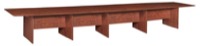 Sandia 240" Boat Shape Modular Conference Table featuring Lockdowel Assembly - Cherry