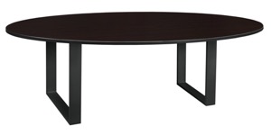 Structure 96" Oval Conference Table  - Mocha Walnut/ Black