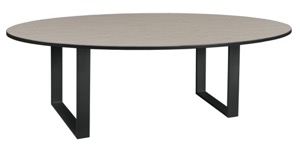 Structure 96" Oval Conference Table  - Maple/ Black