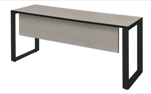 Structure 66" x 24" Training Table with Modesty Panel - Maple/Black