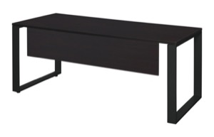 Structure 66" x 30" Training Table with Modesty Panel - Mocha Walnut/Black