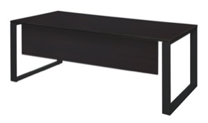 Structure 72" x 36" Training Table with Modesty Panel - Mocha Walnut/Black