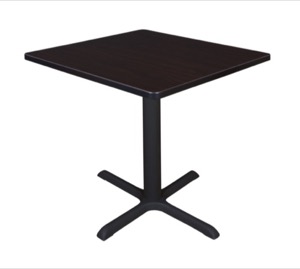 Cain 30" Square Breakroom Table - Mocha Walnut