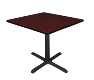Cain 36" Square Breakroom Table - Mahogany